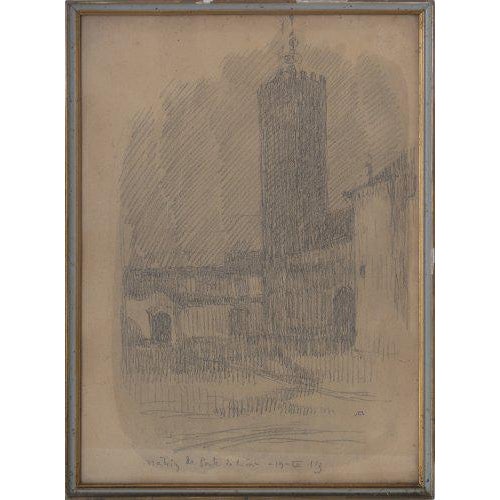 "Ponte de Lima Matrix". Charcoal on paper. Signed. Dimensions: 33 x 24 cm.