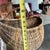 Wood Primitive Butt/Melon Hand Woven Basket For Sale - Image 7 of 7