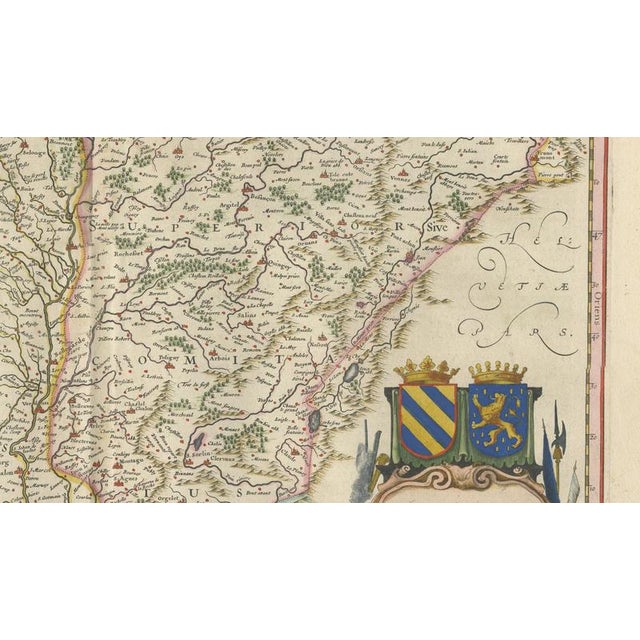 Gold Antique Atlas Map of France from Blaeu, 1642 For Sale - Image 8 of 10