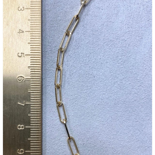 2020s Syna 18 Karat Yellow Gold Paper Clip Link Chain For Sale - Image 5 of 7