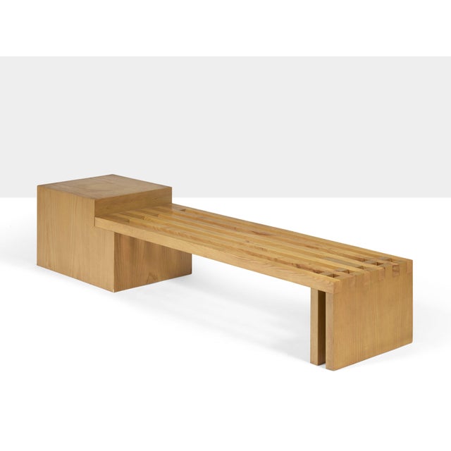 Wood Monumental Wooden Bench by Bruno Nanni, 1970s For Sale - Image 7 of 7