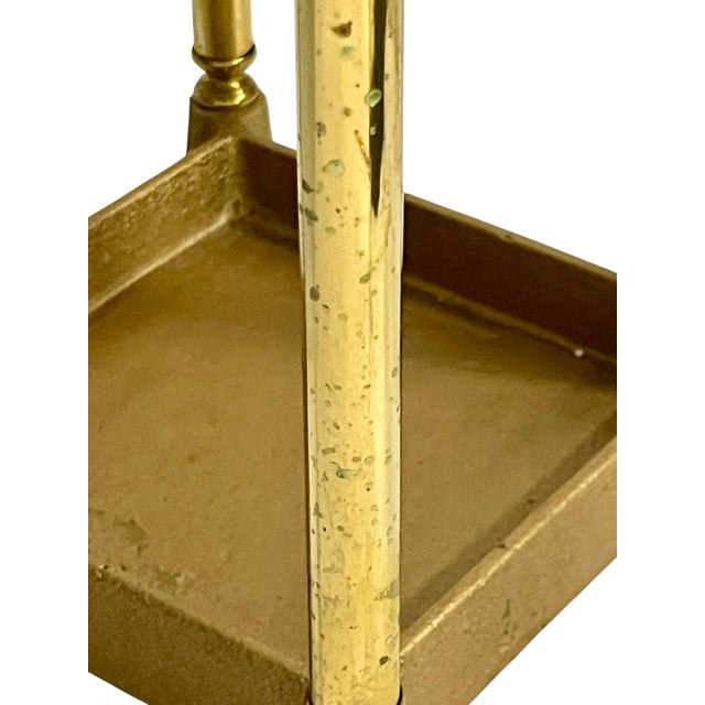 Vintage Traditional English Country House Style Brass Umbrella or Stick Stand For Sale - Image 9 of 16