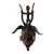 Guro Style African Carved Wood Horned Antelope Mask With Figure, Côte D’Ivoire For Sale