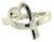 1990s Tiffany & Co Estate Heart Ring Size 4.75 Sterling Silver For Sale