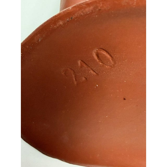 Art Deco Vintage Modern Terracotta Nude Female Sculpture 8” Matte Ceramic Figure 210 For Sale - Image 3 of 7