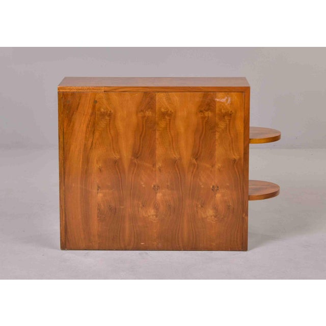 French Art Deco Burl Walnut Cabinet With Shelf Display For Sale - Image 10 of 13