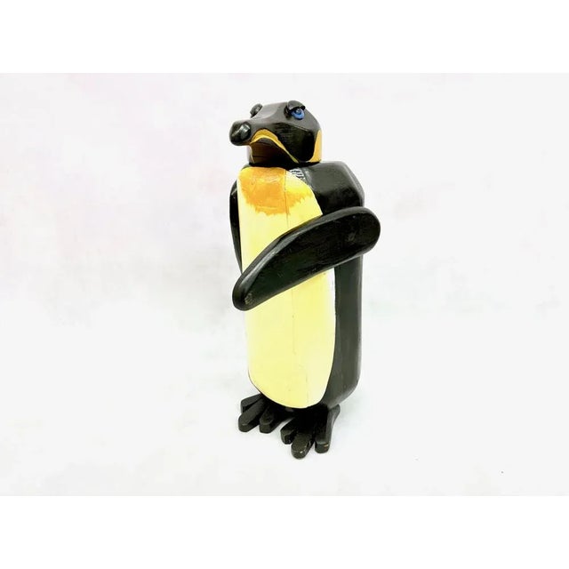 Large Vintage Carved Wooden Penguin Sculpture, 1970s For Sale - Image 12 of 12