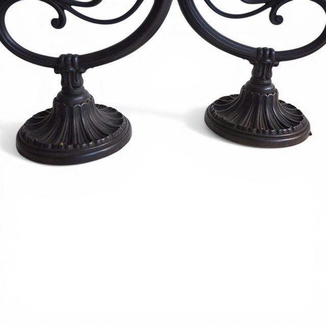 Art Nouveau Brass and Glass Wall Lamps, 1980s, Set of 2 For Sale - Image 16 of 17
