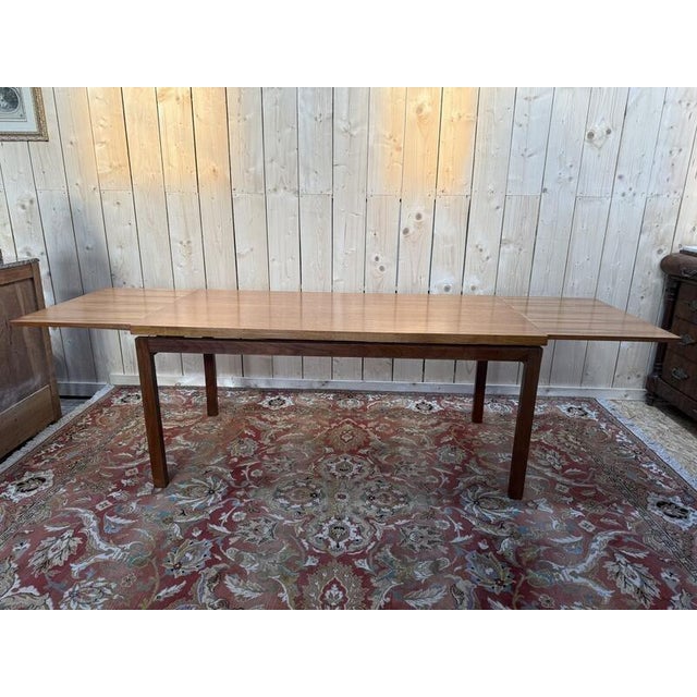 Wood Scandinavian Mahogany Dining Table For Sale - Image 7 of 10