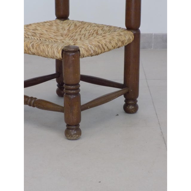 Wood Brutalist Small Armchair in the style of Charles Dudouyt, 1960s For Sale - Image 7 of 9