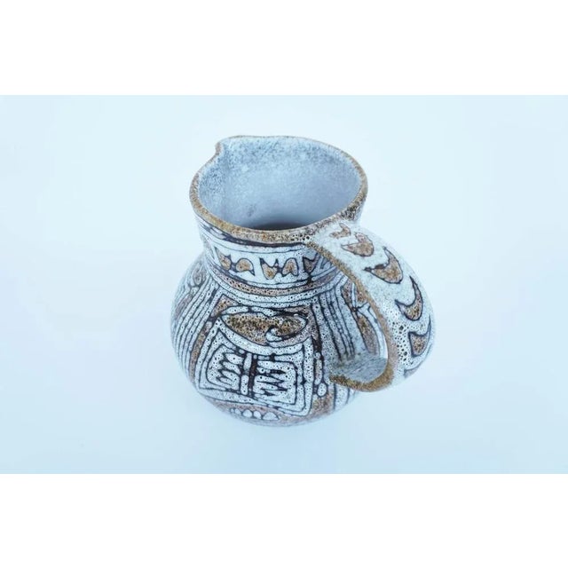 Mid-Century Modern Glazed Ceramic Jug For Sale - Image 3 of 7