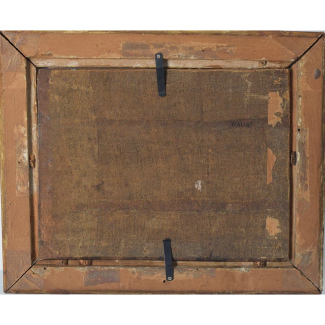 Gold Domestic Scene, 18th Century, Oil on Panel For Sale - Image 8 of 9