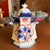 Antique Gaudy Welsh Crescent Pinwheel Flow Blue Covered Sugar Bowl, Circa 1840s For Sale - Image 11 of 12