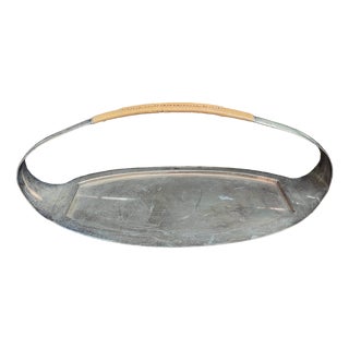 Art Deco Plated Brass Plate, 1920s For Sale