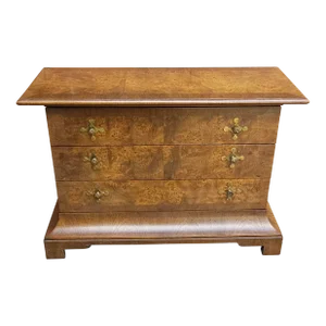 Tomlinson Sophisticate Cross-Banded Walnut and Burl Low Storage Chest