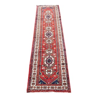 Vintage Persian Hand Knotted Hamadan Runner For Sale