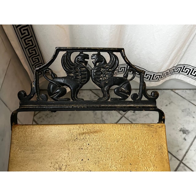 1920s Empire Regency X Stool With Griffin Lion in the Manner of Oscar Bach For Sale - Image 11 of 11