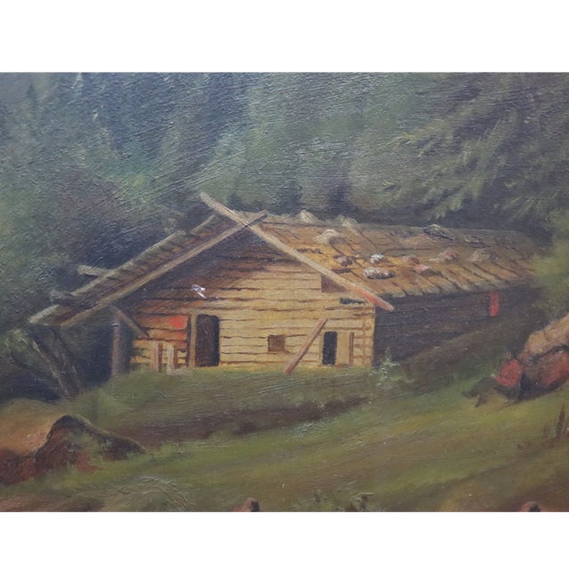 An oil on canvas landscape in the Hudson River School tradition, dated circa 1890 in the seller’s information. The...
