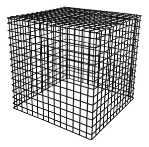 Modernist Steel Cubist Side Table, 1980s