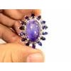 Bochic "Capri" Natural Tanzanite & Diamonds Vintage Retro Ring Set In 18K & Silver For Sale - Image 16 of 18
