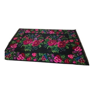 Grand Scale Vintage Floral Wool Kilim – 160x250cm – Hand-Woven Heritage Art For Sale