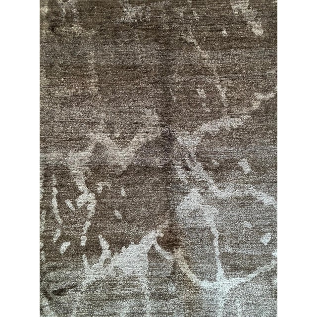 Silk and wool pile genuine hand made very fine Nepalese Rug -