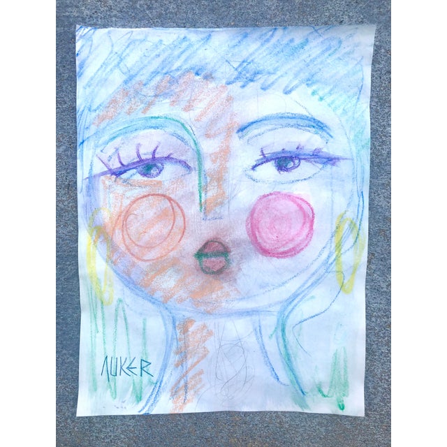 A completely unique and original artwork by Auker. Mixed media on paper. COA included.