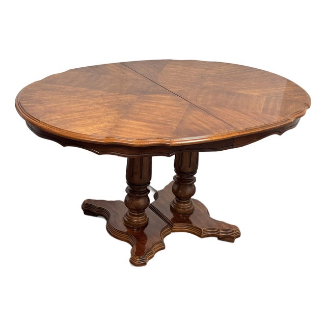 Double Pedestal Extension Dining Table For Sale