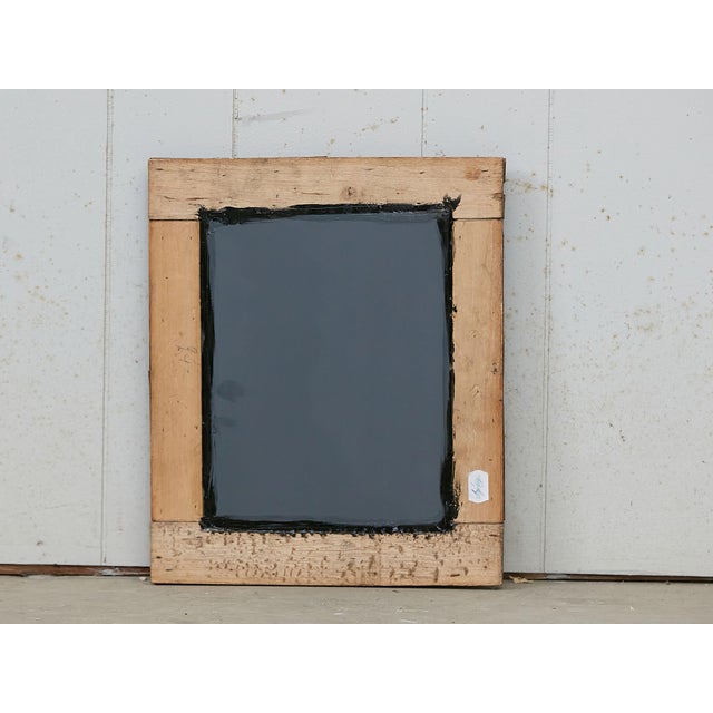 French 1900s Hand Carved Tramp Art Mirror with Raised Diamond Motifs For Sale - Image 9 of 9