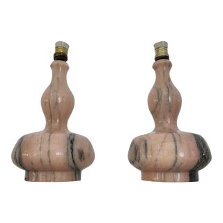 Marble Table Lamps in the Style of Alberto Giacometti, 1950s, Set of 2 For Sale