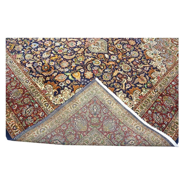 Antique Persian Tabriz 10 x 16 Ivory & Brown Handmade Area Rug #1143508 For Sale - Image 13 of 15