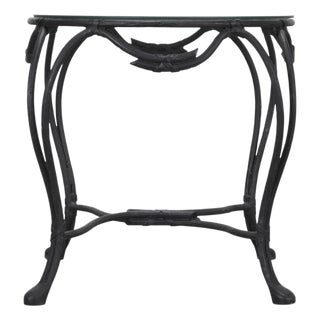 Rose Tarlow Style Twig Iron Faux Bois Garden Drinks Table For Sale