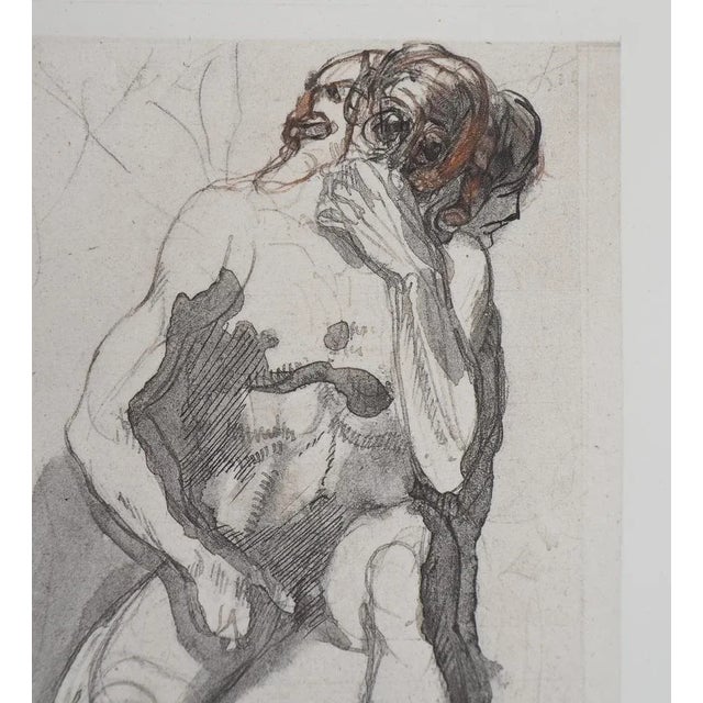 After Auguste Rodin, Cerbère, 19th Century, Engraving For Sale - Image 3 of 7