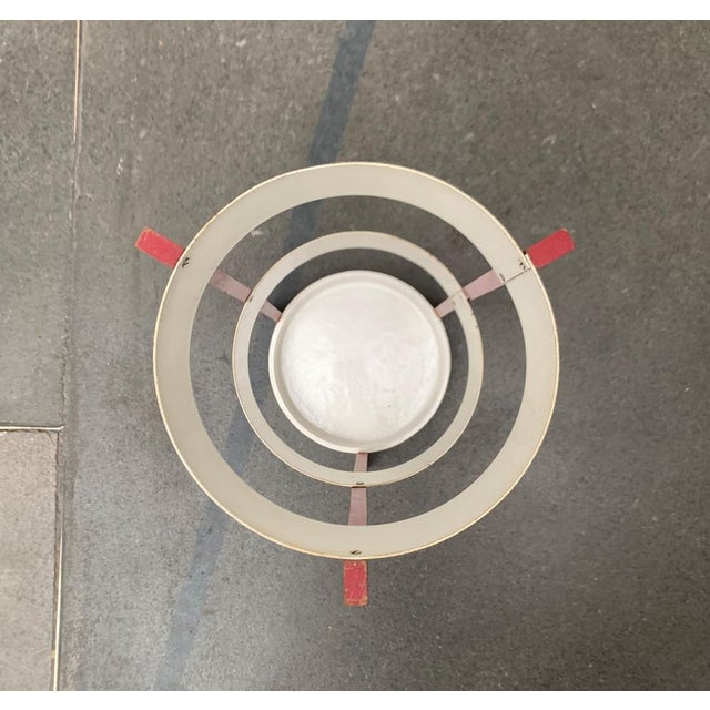 Mid-Century Space Age Metal and Wood Umbrella Stand, 1960s, in Very Good conditions. Designed 1960 to 1969