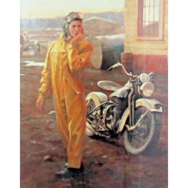David Uhl Harley-Davidson "Change in the Weather" Large Framed Art Print For Sale - Image 10 of 16