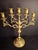 Antique Polish Brass 5 Light Sabbath Candelabra 19th C Judaica Menorah Candle For Sale In Boston - Image 6 of 18
