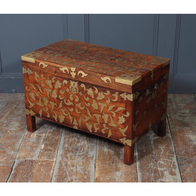 19th Century Antique Anglo-Indian Padauk Chest, 1860 For Sale - Image 5 of 17