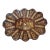 Early 19th Century Brown Laquer Papier Mache Shell Dish With Mother of Pearl Inlay and Chinoiserie Decoration For Sale