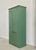 Primitive Painted Green Four Door Cabinet With Original Brass Sliding Lock For Sale - Image 13 of 18