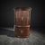 A stunning Century Furniture curved-front mahogany armoire or bar cabinet, featuring elegant tambour doors, brass...