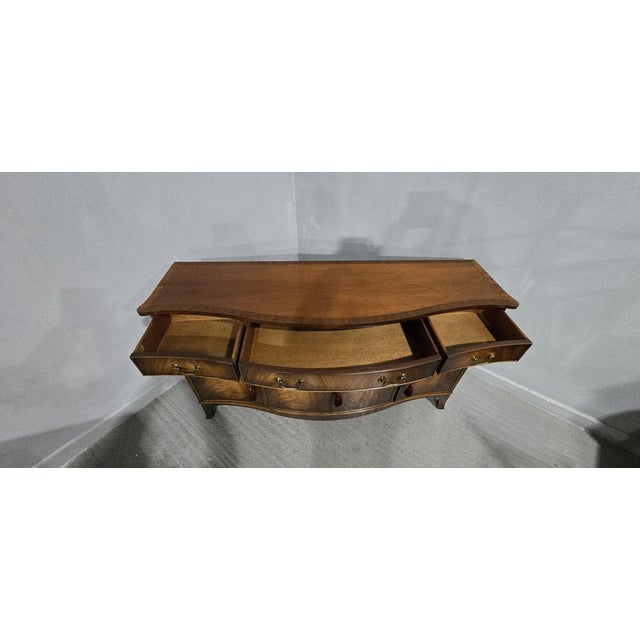 Mahogany Serpentine Sideboard, 1920s For Sale - Image 15 of 16