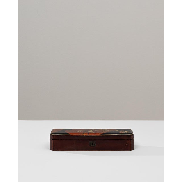 20th Century Asian Wooden Box with Handcrafted Gold Details For Sale - Image 16 of 18