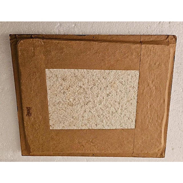 Stone Antique Brazilian Sandstone Framed Plaque Dendrite Fossil Ferns Miniature Geologic Fern For Sale - Image 7 of 14