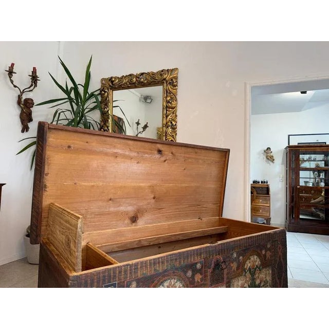 Tyrolean Rustic Hand-Painted Chest For Sale - Image 9 of 18