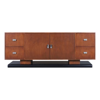 Vintage Custom-Made Walnut Credenza For Sale