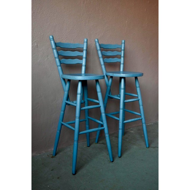 Vintage High Bar Stools, Set of 2 For Sale - Image 4 of 14