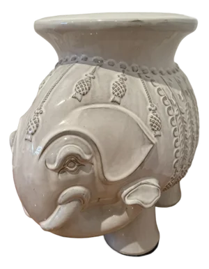 Ceramic Elephant Garden Seat