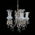 Mid-Century Modern French Style Silver Chandelier with Swarovski Crystal Pendants, 1980 For Sale - Image 3 of 9