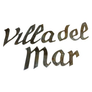 Villa del Mar Mid-Century Motel Sign For Sale