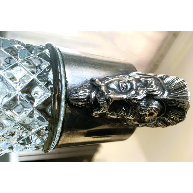 Antique English Silver-Plated Crystal Decanter attributed to Mappin & Webb, 1890s-1920s For Sale - Image 4 of 18